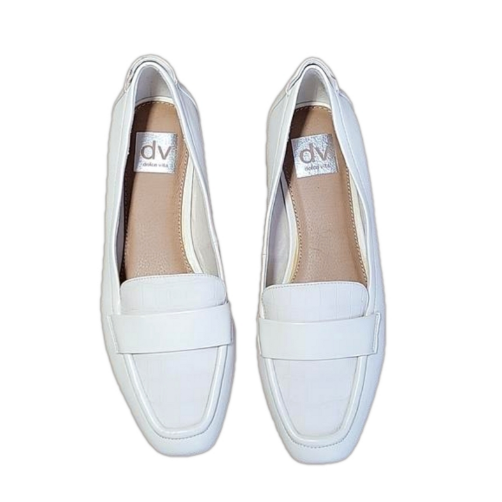 DV Dolce Vito Ivory Mango Loafers Size 8 NWOT